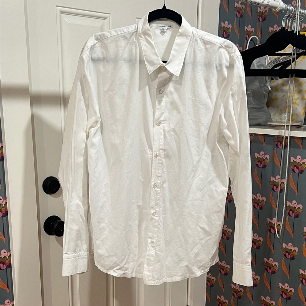 James Perse Classic White Dress Shirt
